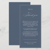 Elegant Monogram Wedding Thank You Card QR Code Dankeskarte (Vorne/Hinten)
