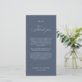 Elegant Monogram Wedding Thank You Card QR Code Dankeskarte (Stehend Vorderseite)