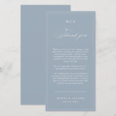 Elegant Monogram Wedding Thank You Card QR Code Dankeskarte (Vorne/Hinten)