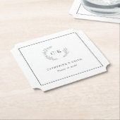 Elegant Monogram Wedding Untersetzer (angewinkelt)