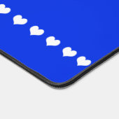 Elegant Monogram White Hearts Royal Blue Schreibtischunterlage (Ecke)