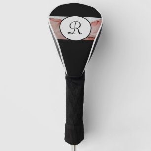 Elegant Monogram Woman's Pink Golf Headcover