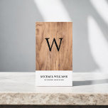 Elegant Monogram Wood Beruflich Visitenkarte<br><div class="desc">Elegante und Vintage Holzstruktur mit fettfarbenem Monogramm. Einfache und raffinierte Optik für Innenarchitekten,  Architekten,  Berater,  Handwerker und mehr.</div>