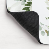 Elegant Monogram Y Greenery Wreath Mouse Pad Mousepad (Ecke)