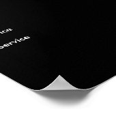 Elegant Monogramm Black Gold Pricelist Poster (Ecke)