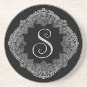 Elegant, Monogramm Getränkeuntersetzer (Vorne)