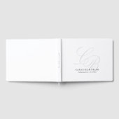 Elegant, Monogramm, Hochzeit Gästebuch (Voll)