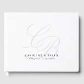 Elegant, Monogramm, Hochzeit Gästebuch (Vorderseite)