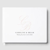 Elegant, Monogramm, Hochzeit Gästebuch (Vorderseite)