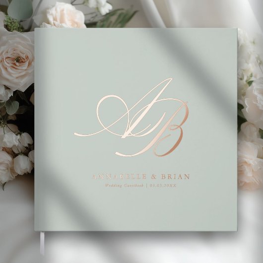 Elegant, Monogramm, Hochzeit Gästebuch