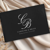 Elegant, Monogramm, Hochzeit Gästebuch