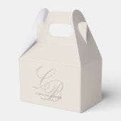 Elegant, Monogramm, Hochzeit Geschenkschachtel (Vorderseite)