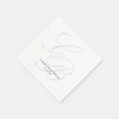 Elegant, Monogramm, Hochzeit Serviette (Ecke)