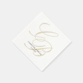 Elegant, Monogramm, Hochzeit Serviette (Ecke)