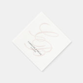 Elegant, Monogramm, Hochzeit Serviette (Ecke)