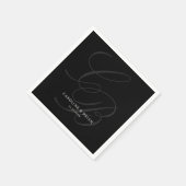 Elegant, Monogramm, Hochzeit Serviette (Ecke)