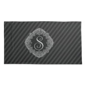 Elegant, Monogramm Kissenbezug (Rückseite-Links)