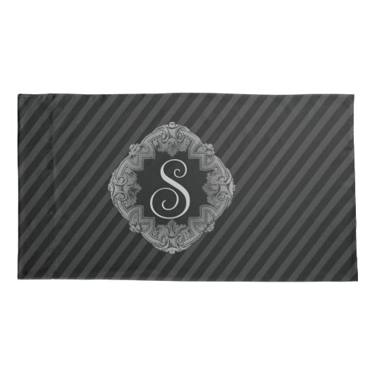 Elegant, Monogramm Kissenbezug (Rückseite-Links)