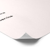 Elegant Monogramm Lightpink Rosegold Pricelist Poster (Ecke)