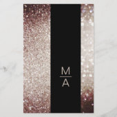 Elegant Monogramm Silber Rost Flyer (Vorne)