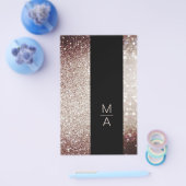 Elegant Monogramm Silber Rost Flyer (Einzeln)