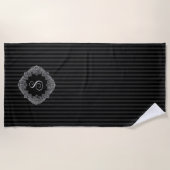 Elegant, Monogramm Strandtuch (Vorderseite)