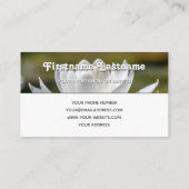 Elegant-Monogramm-Wasserlilie-Blütengrau Visitenkarte (Rückseite)