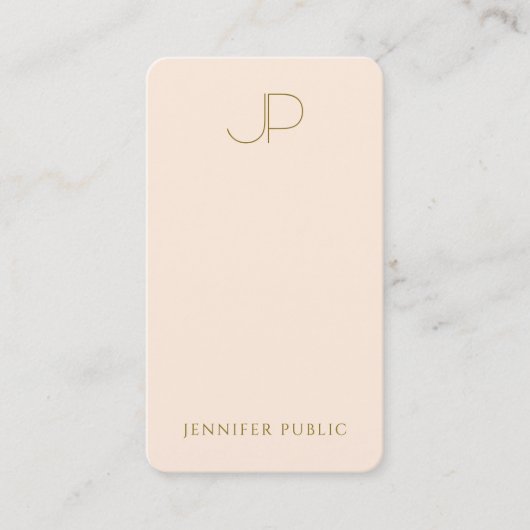 Elegant Monogrammed Template Luxurious Visitenkarte (Vorderseite)