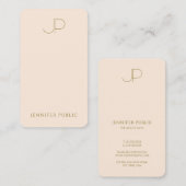 Elegant Monogrammed Template Luxurious Visitenkarte (Vorne/Hinten)