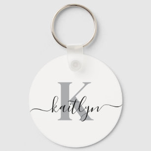 Elegant monogrammiert schlüsselanhänger