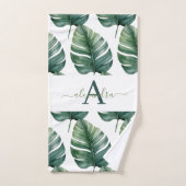 Elegant Monstera Greenery Botanical Towel Set (Handtuch)