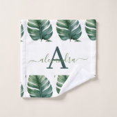 Elegant Monstera Greenery Botanical Towel Set (Waschlappen)