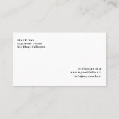 Elegant Monstera Logo Visitenkarte (Rückseite)