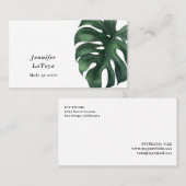 Elegant Monstera Visitenkarte (Vorne/Hinten)