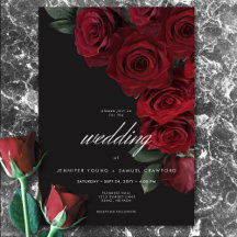 Elegant Moody Blood Rote Rose Floral Wedding