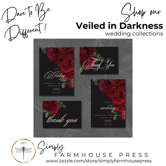 Elegant Moody Blood Rote Rosen Blumenzwiebeln Foto Dankeskarte