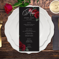 Elegant Moody Blood Rote Rosen Hochzeit