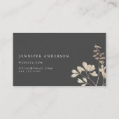 Elegant Moody Boho Modern Visitenkarte (Rückseite)