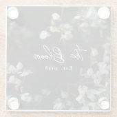 Elegant Moody Dark Floral  Glasuntersetzer (Rückseite)