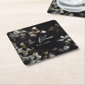 Elegant Moody Dark Floral  Rechteckiger Pappuntersetzer (angewinkelt)