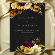 Elegant Moody Jewel Vintag Floral Wedding