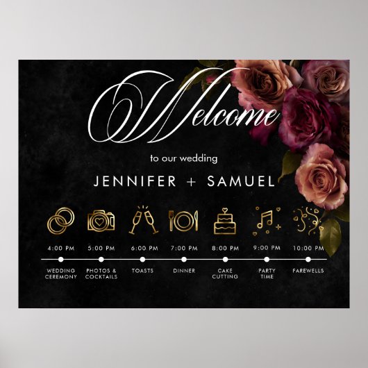 Elegant Moody Mled Rust Burgundy Reihenfolge der E Poster (Vorne)