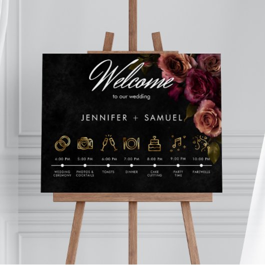 Elegant Moody Mled Rust Burgundy Reihenfolge der E Poster