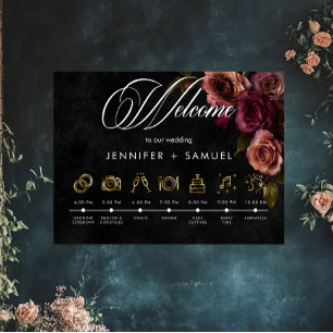 Elegant Moody Mled Rust Burgundy Reihenfolge der E Poster