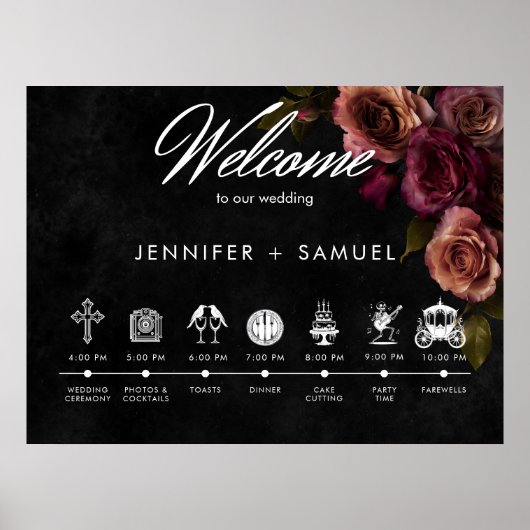 Elegant Moody Mled Rust Burgundy Reihenfolge der E Poster (Vorne)