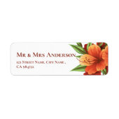 Elegant Moody Orange Floral Wedding Address (Vorne)