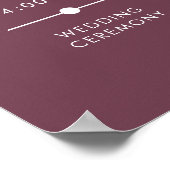 Elegant Moody Soft Rust Burgundy Order of Events  Poster (Ecke)