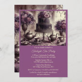 Elegant Moody Tea Party Invitation Einladung (Vorne/Hinten)