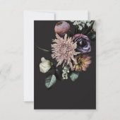 Elegant Moody Twilight Mled Floral Wedding Save The Date (Rückseite)