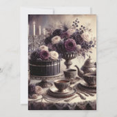Elegant Moody Twilight Winter Tea Party Invitation Einladung (Rückseite)